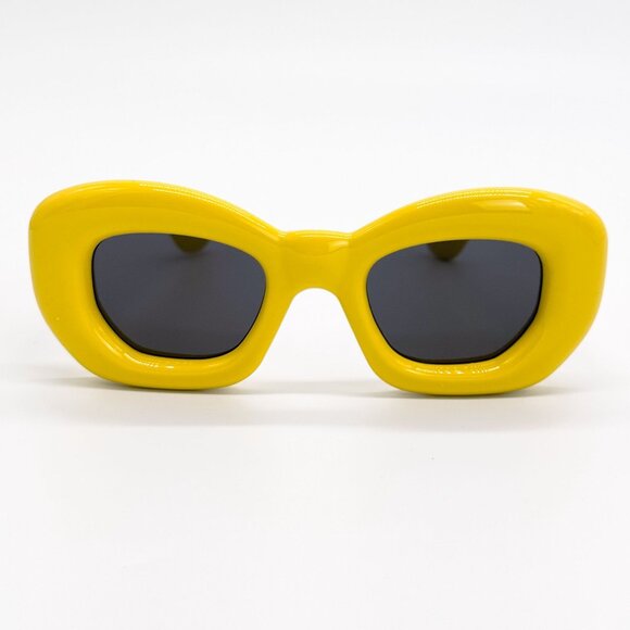 NEW LW40117I 39A LOEWE SUNGLASSES, UNISEX YELLOW EYEWEAR LOEWE